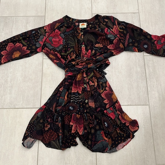Farm Rio Black River Creatures Mini Dress Size Small - Picture 2 of 4